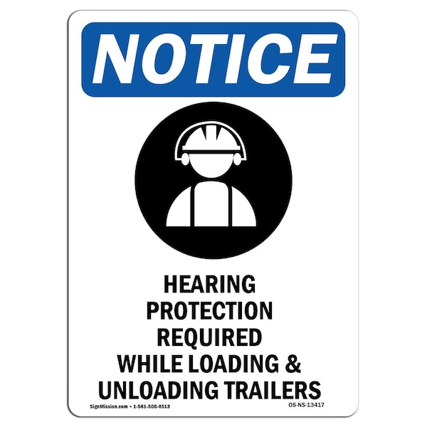 OSHA, Hearing Protection, 5in X 3.5in, 10PK, 3.5" W, 5" H, Portrait, PK10, OS-NS-D-35-V-13417-10PK